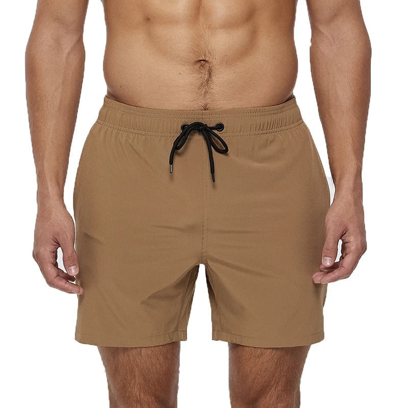 Melzano David effen kleur elastische taille heren zwembroek