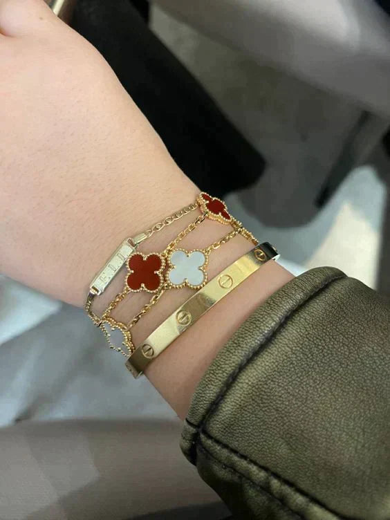 Solmara – Armband rood verguld 18K roestvrij staal – opvallend voor dames