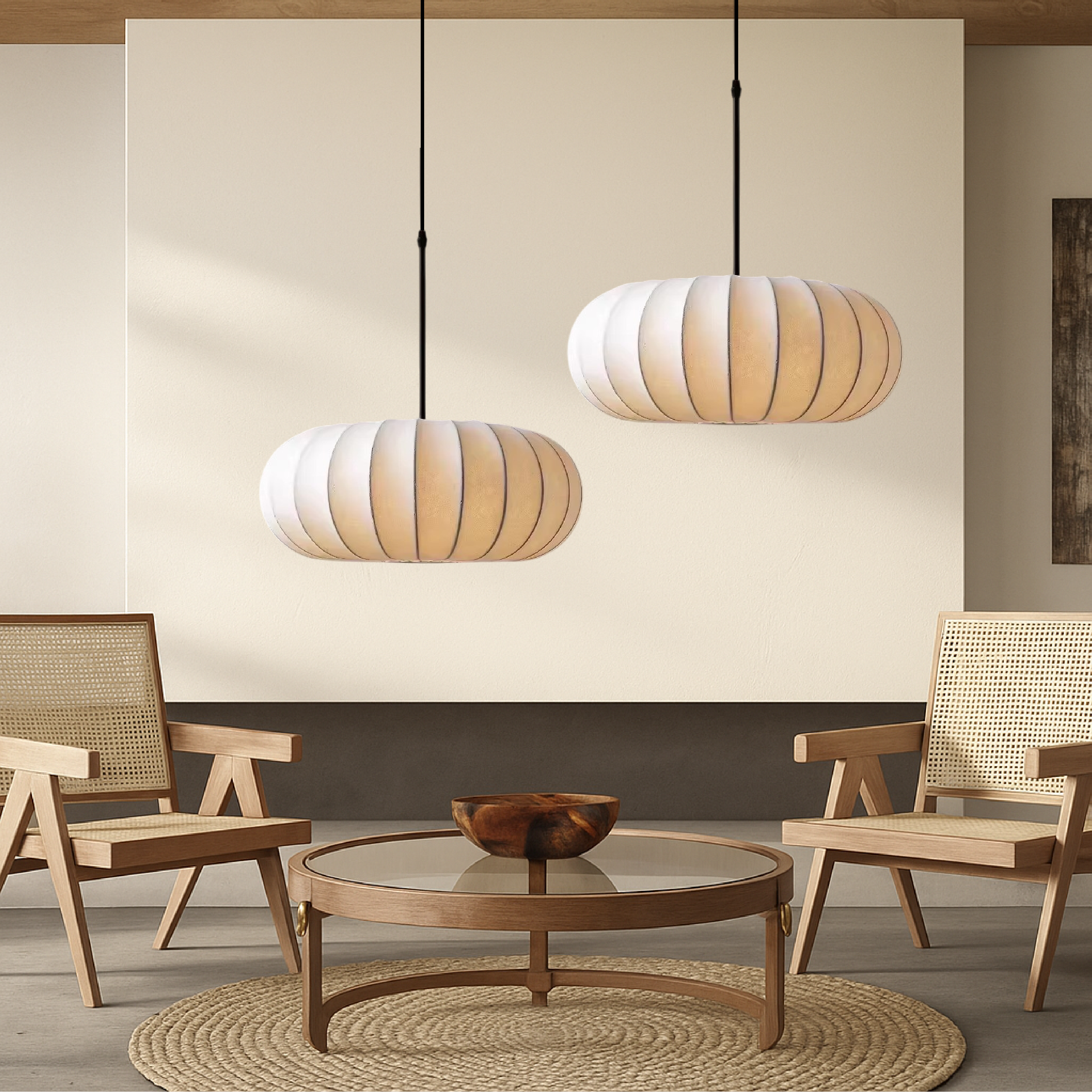 Verona – Handgemaakte zijden hanglamp – Moderne E27 pendellamp