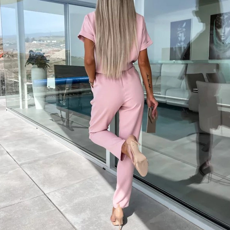 Melzano Chic Jumpsuit With Bow Detail