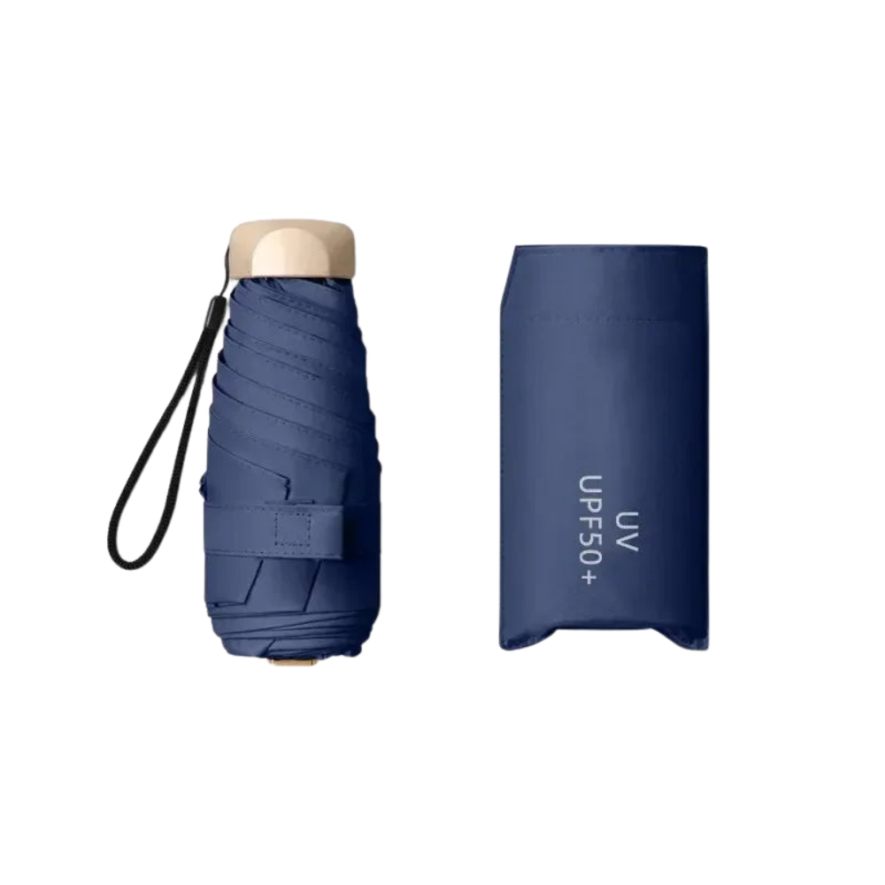 SkyShield – Mini paraguas tamaño de viaje, protección UV y cortavientos