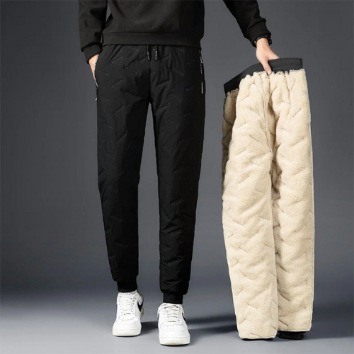 Ardenvo – Pantalón de hombre de doble capa | Forro polar y diseño elegante