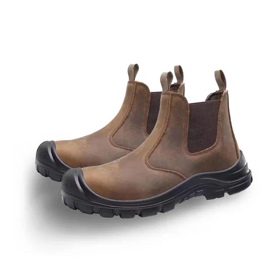 FlexGuard – Orthopedische Veiligheidslaarzen PU Zool & Leer – Voor Werk