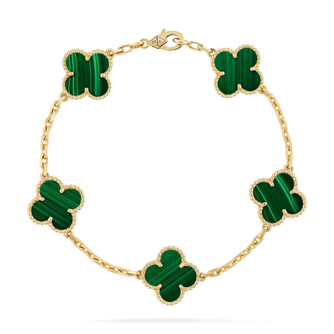 Veloura – armband groen klavertje 18K verguld – elegant voor dames