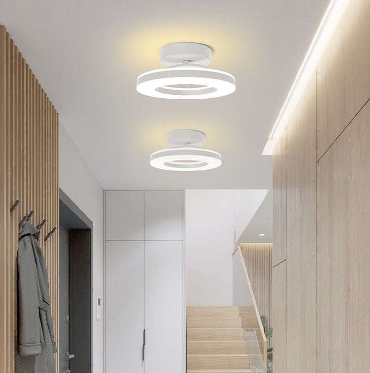 Aurion – Moderne LED plafondlamp – Gouden ijzeren design voor hal