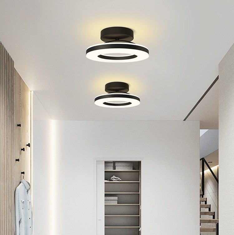 Aurion – Moderne LED plafondlamp – Gouden ijzeren design voor hal