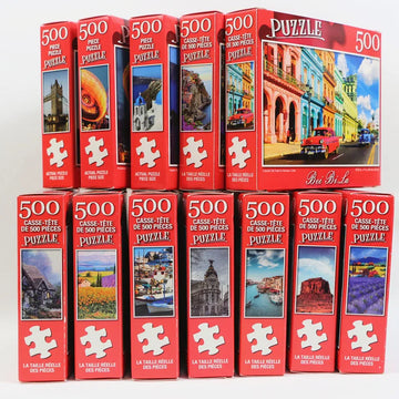 500 stukjes puzzel met verschillende landschapspatronen voor kinderen 0