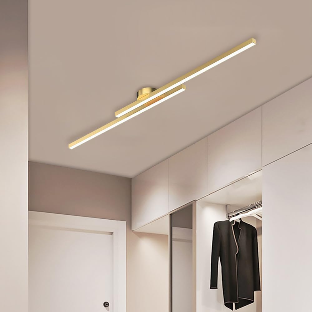 Alurex – Moderne aluminium LED plafondlamp – Semi flush lang design