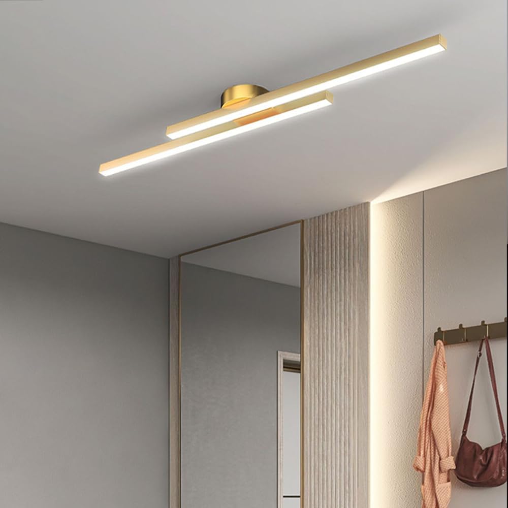 Alurex – Moderne aluminium LED plafondlamp – Semi flush lang design