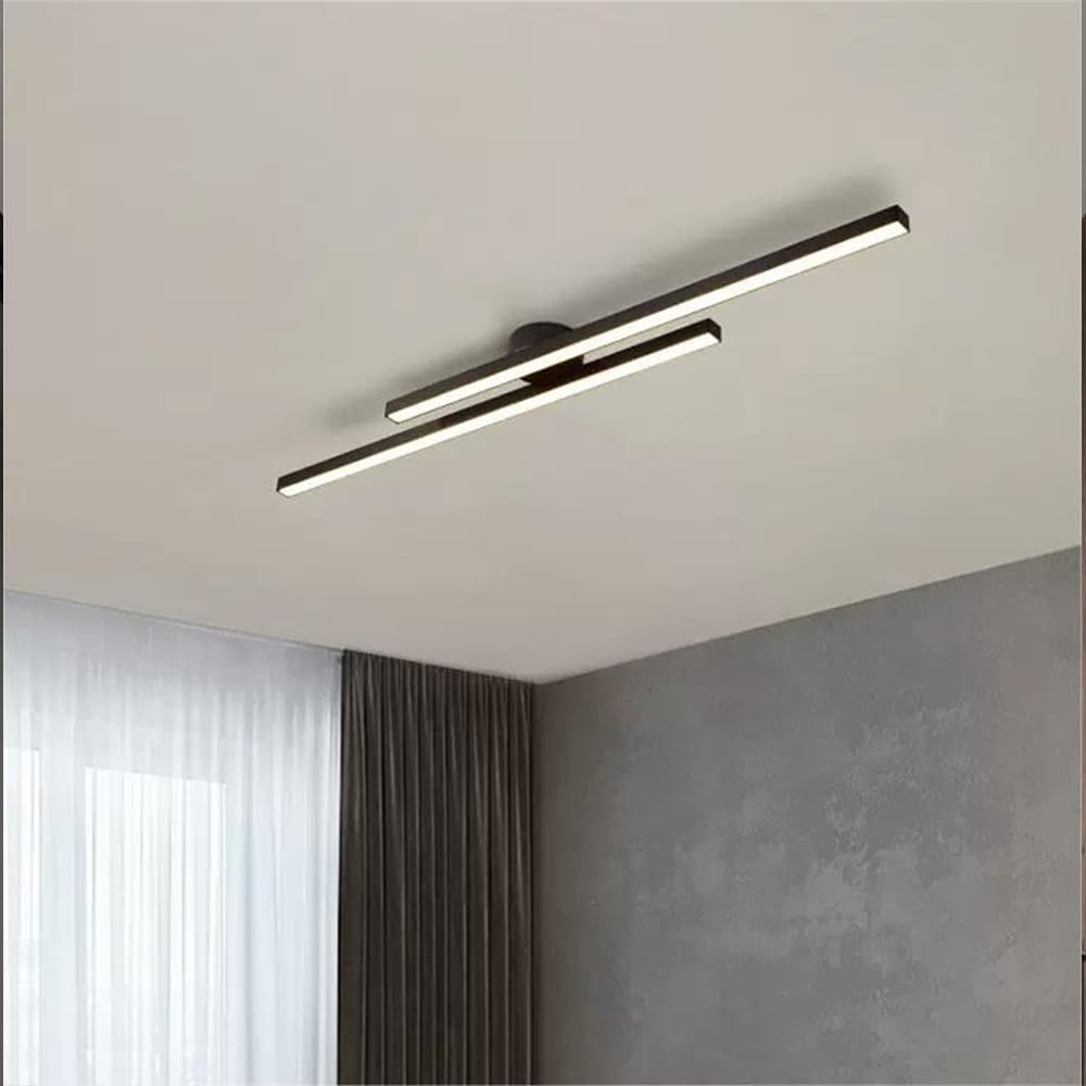 Alurex – Moderne aluminium LED plafondlamp – Semi flush lang design