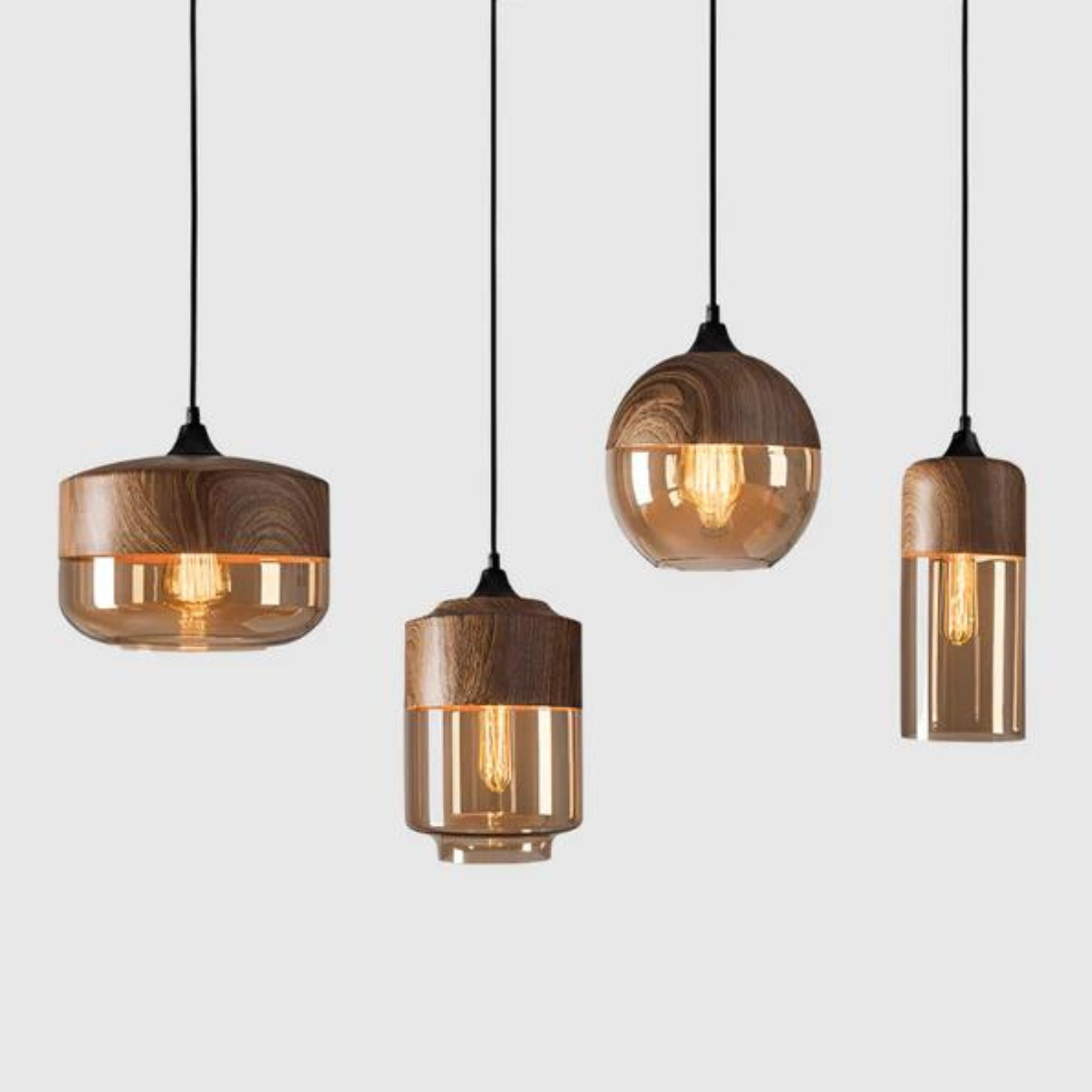 NordLuna Plafondlamp – Stijlvolle Scandinavische Houten Deckenleuchte voor Warme en Moderne Interieurs
