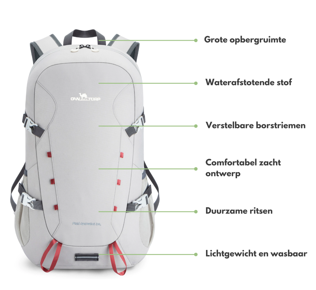 Hiking Rugzak – Grote Capaciteit & Waterafstotend voor Outdoor Gebruik