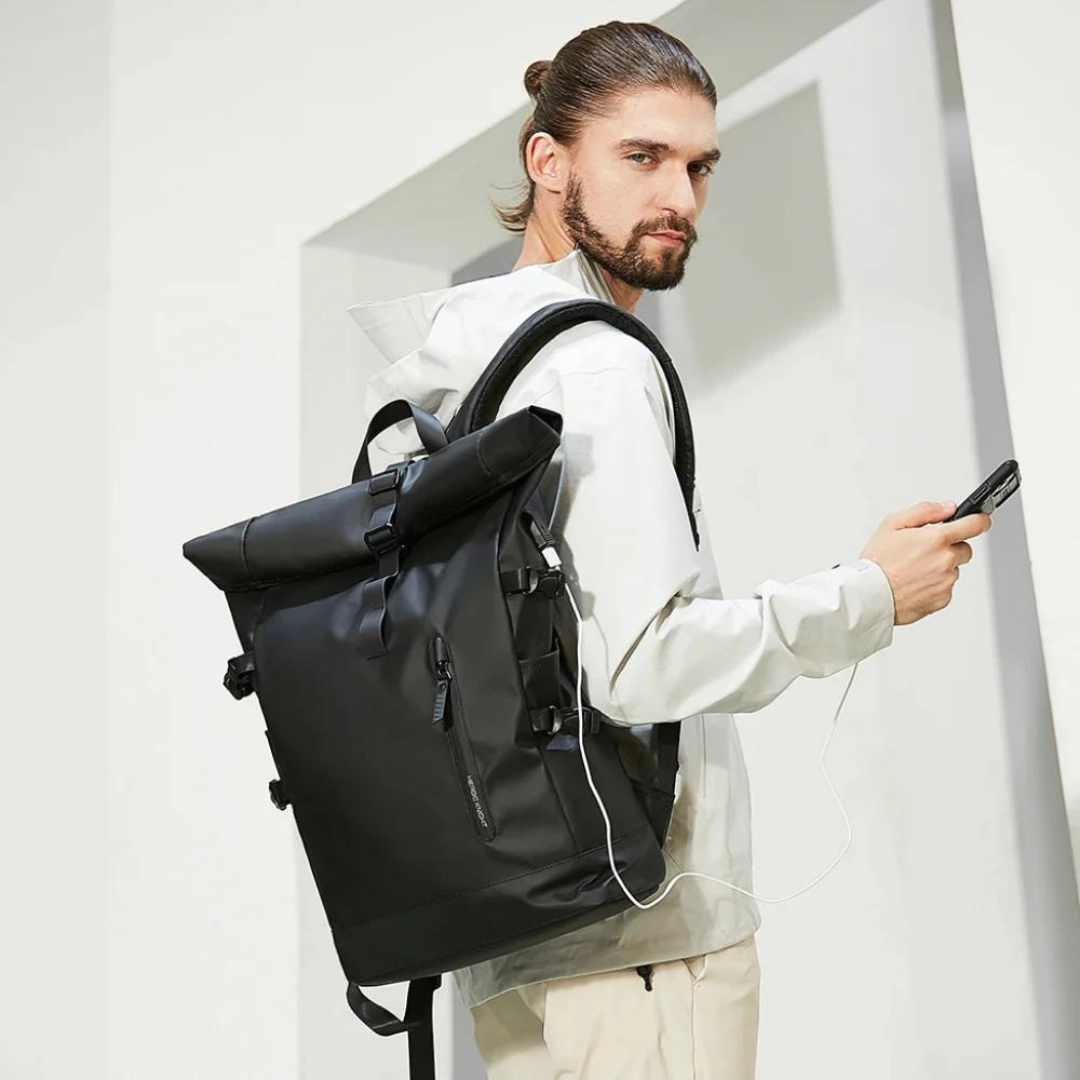 Rolltop Rugzak – Waterbestendig met USB & Laptopvak – 27L Capaciteit