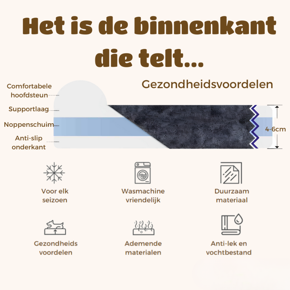 Melzano SupportivePaws | Orthopedisch Hondenbed voor meer support