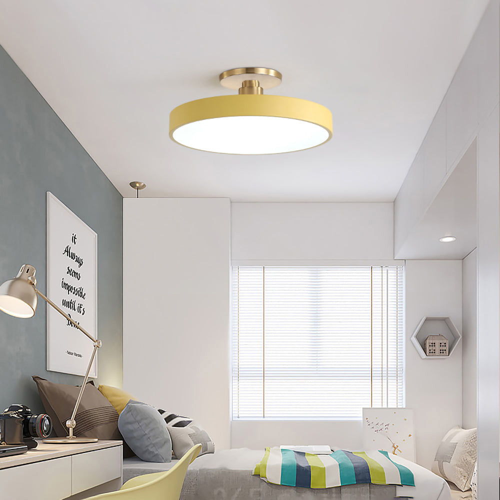 Acrion – Round LED ceiling lamp – Semi flush modern design