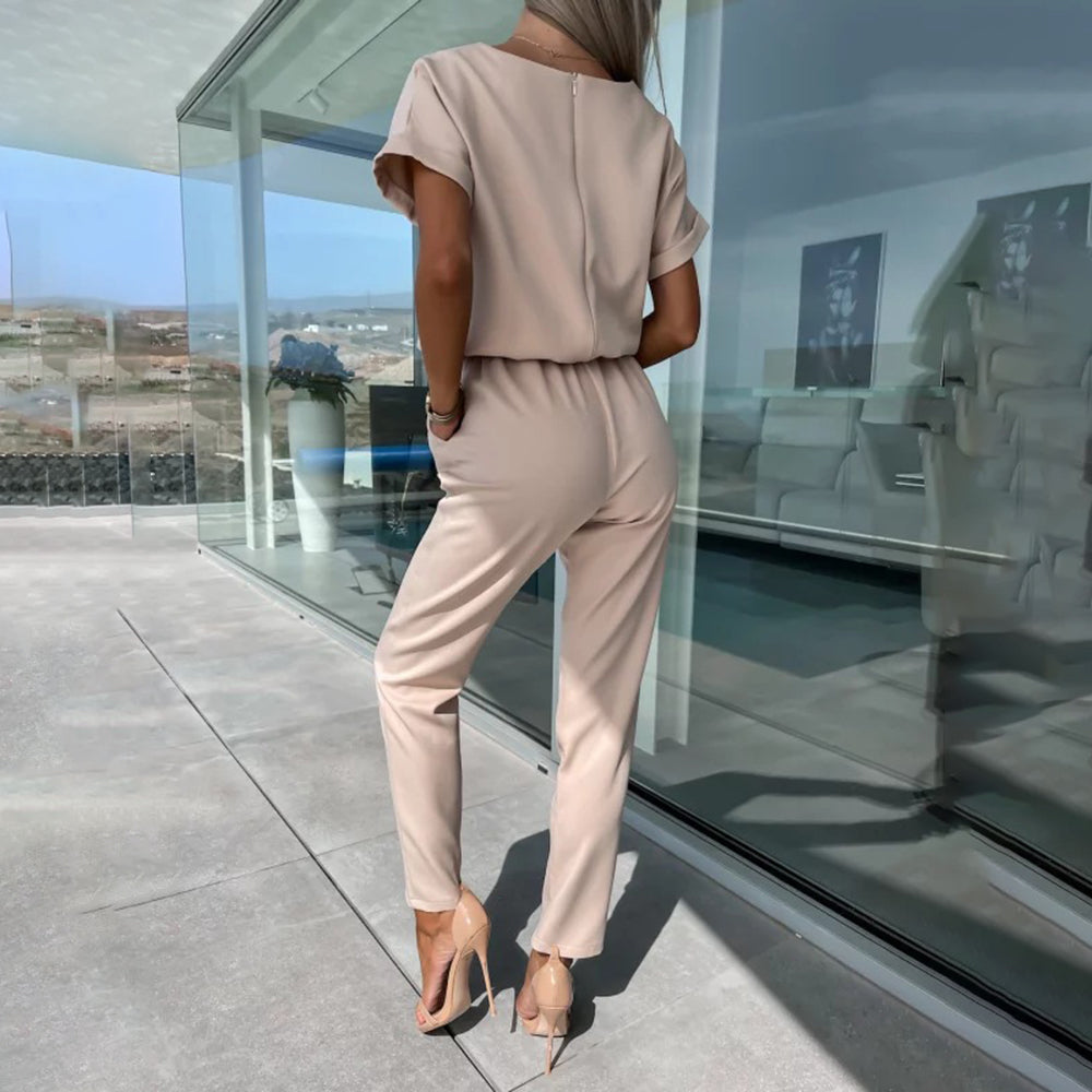 Melzano Chic Jumpsuit With Bow Detail