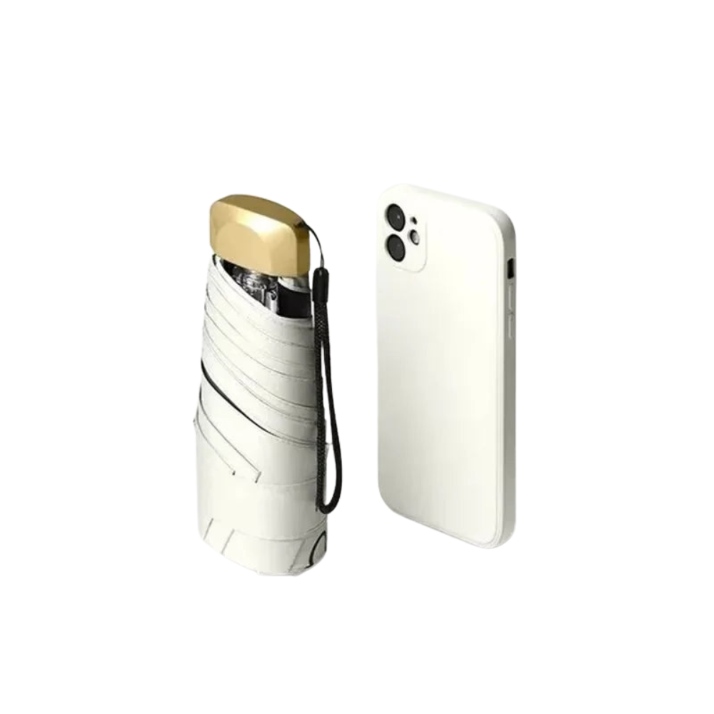 SkyShield – Mini paraguas tamaño de viaje, protección UV y cortavientos