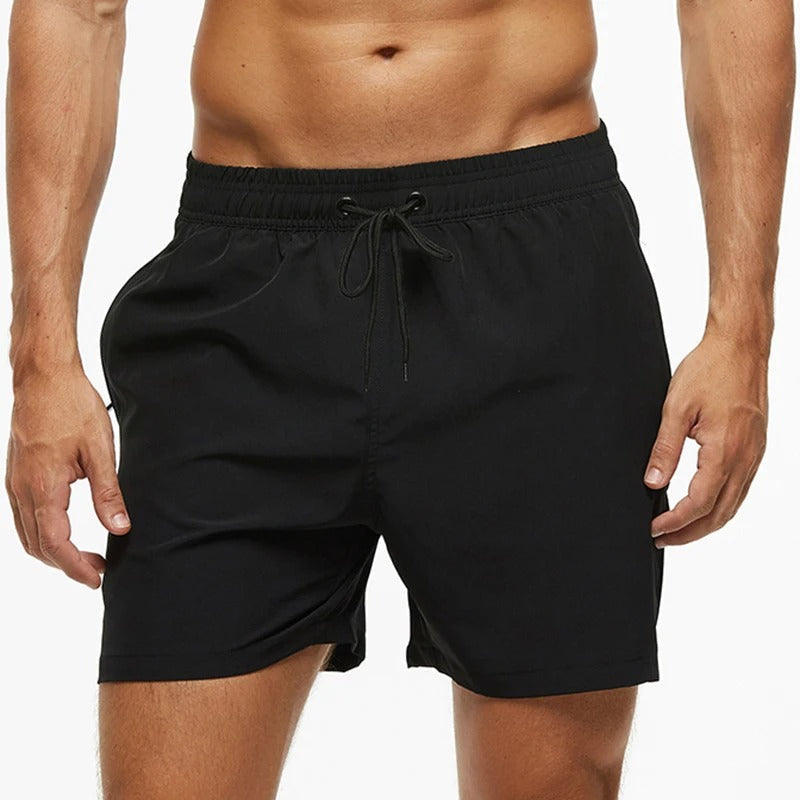 Melzano David effen kleur elastische taille heren zwembroek