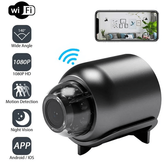 NovaVista WLAN-camera – Draadloze 1080P mini-beveiligingscamera HD
