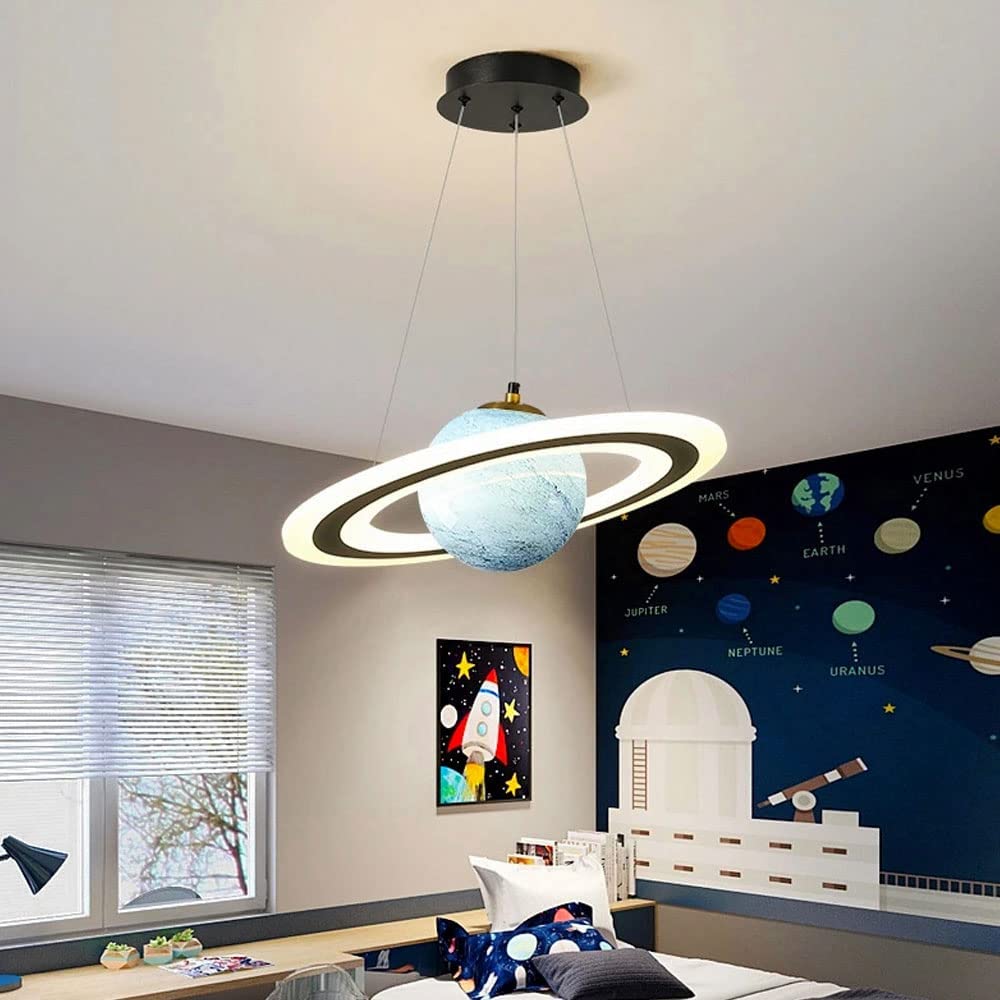 CosmoGlow – Children's room LED pendant lamp with planet design – energy-efficient