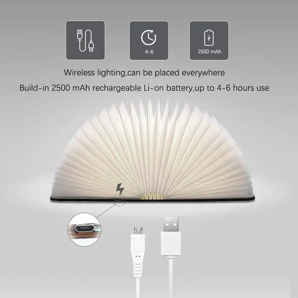 Luminaria – Betoverde Boekenlamp | Unieke LED Lamp met Sensor & USB