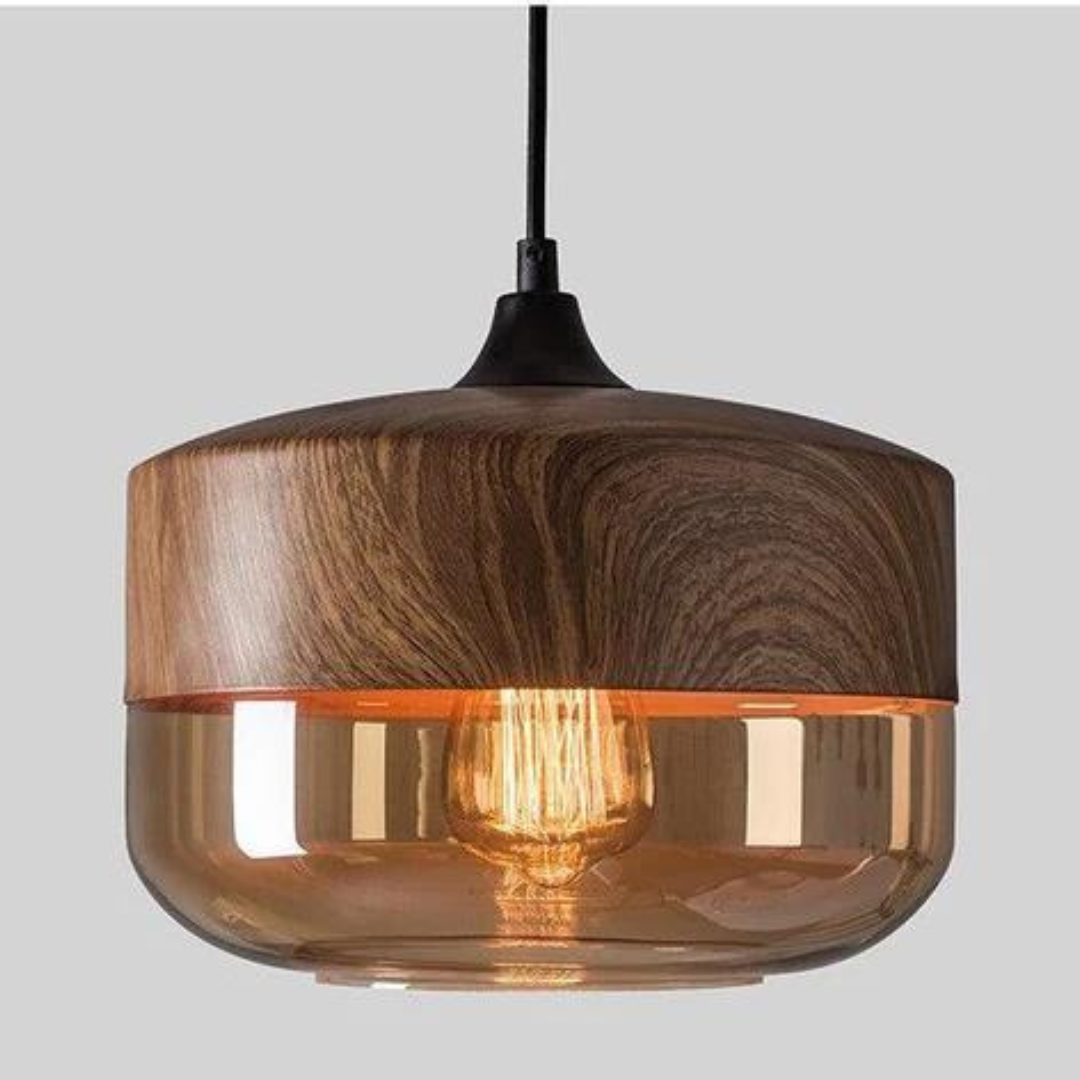 NordLuna Plafondlamp – Stijlvolle Scandinavische Houten Deckenleuchte voor Warme en Moderne Interieurs