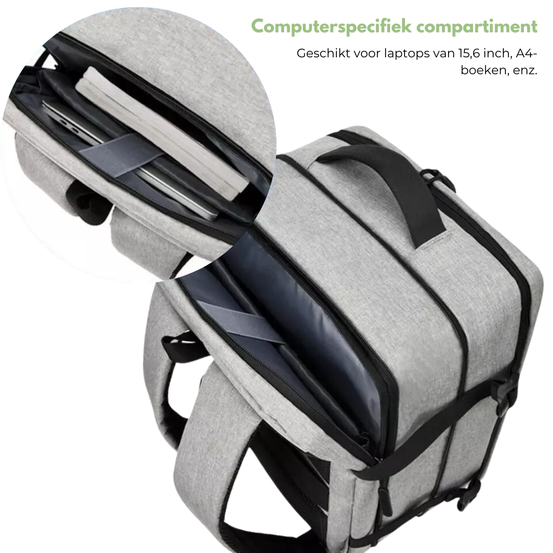 Waterproof Travel Bag – USB Backpack with Laptop Compartment & Extra Space