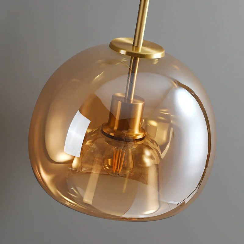 Copara – Retro koperen plafondlamp – Glasdesign voor modern interieur
