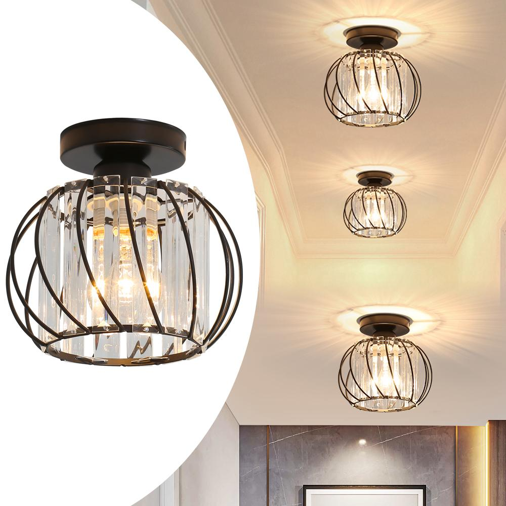 Glazora – Scandinavische plafondlamp – Glas & zwart ijzer design