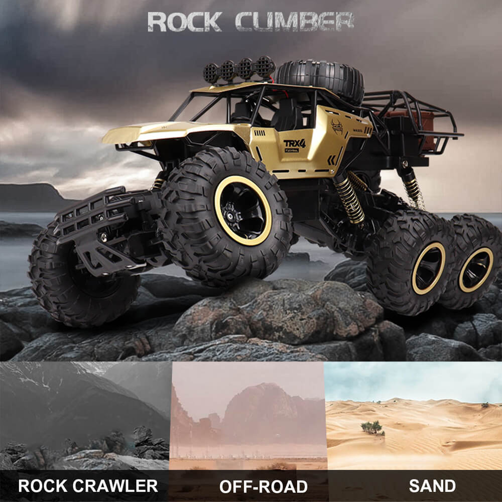 TerraX – RC-monstertruck 6WD met LED & 52 km/u – voor offroadfans