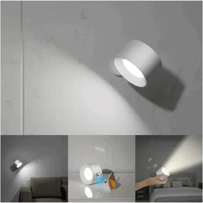 Lumini LED Wandlamp | Draadloos & Oplaadbaar met 360° Draaibaarheid