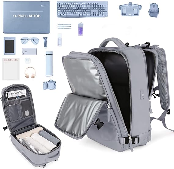 Melzano rugzak - handbagage - USB opladen