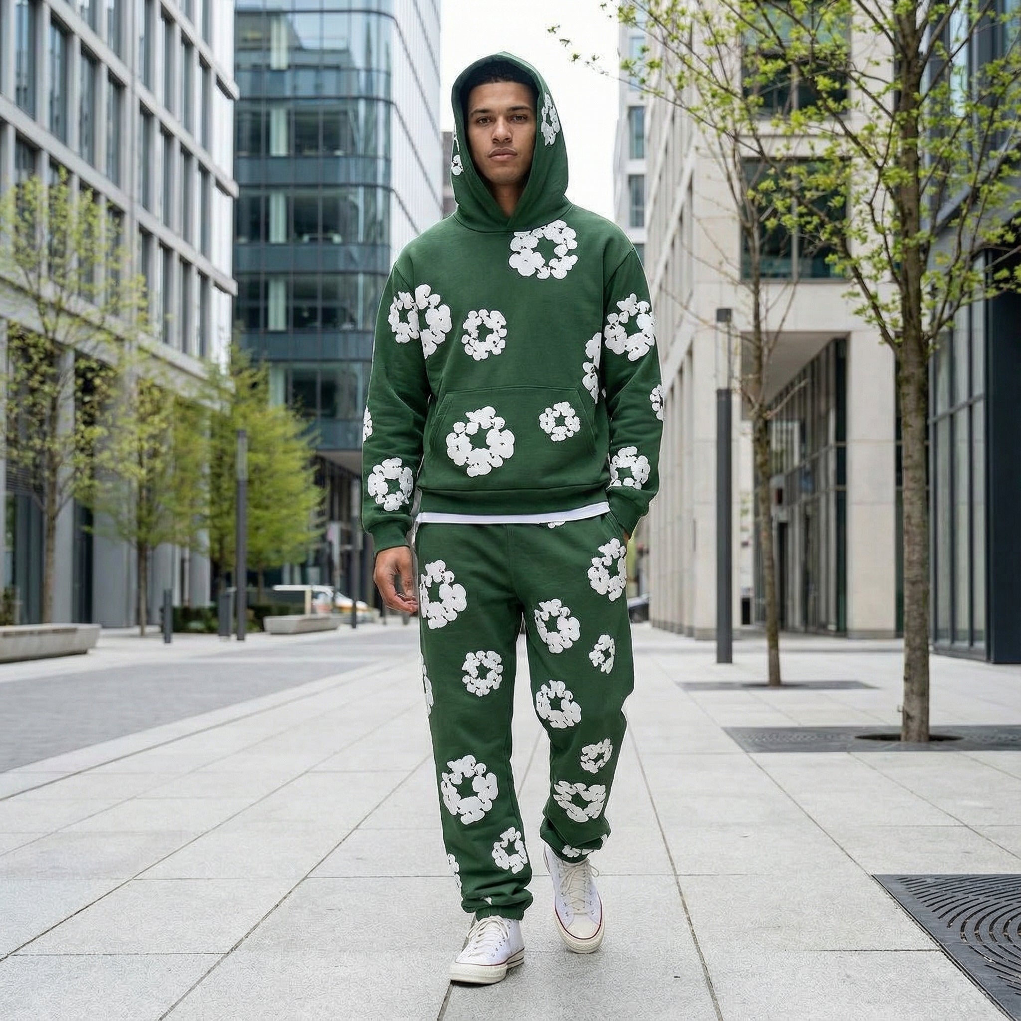 Chándal para hombre – Ajuste cómodo con diseño floral llamativo