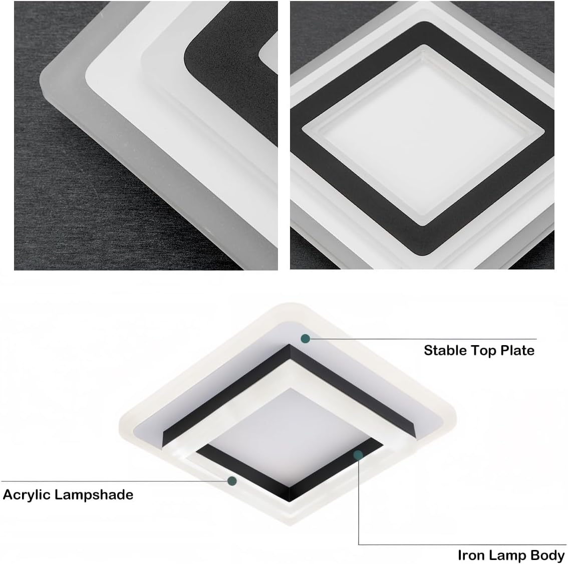 Lumora – Vierkante LED plafondlamp – Modern design voor hal & slaapkamer