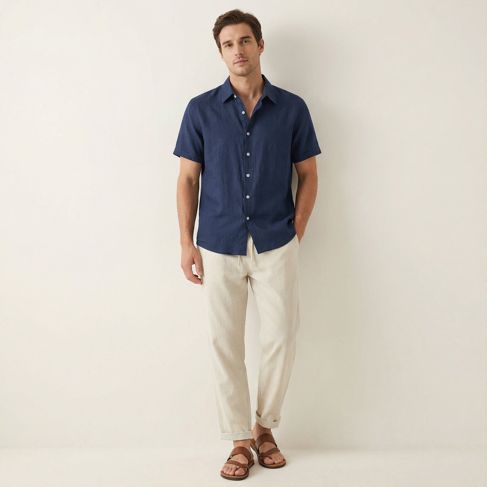 Linnen Zomerset – Pantalón y Camisa Frescos con Ajuste Cómodo