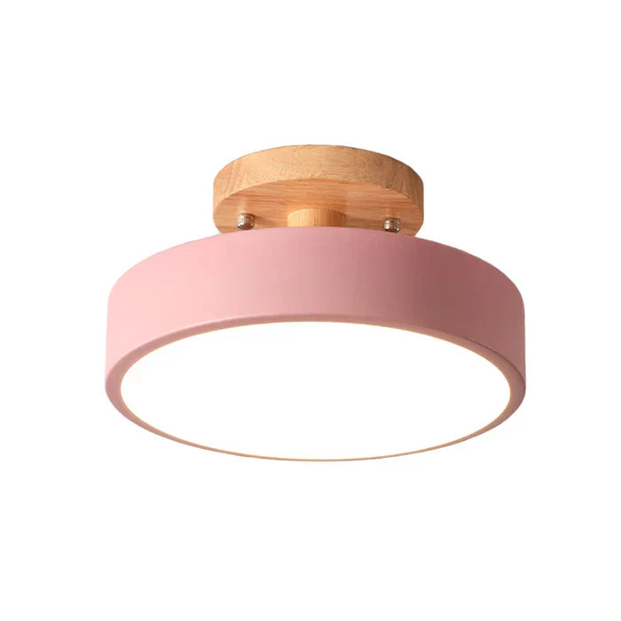 NordWood – Lámpara de techo LED escandinava de madera y metal – Diseño moderno
