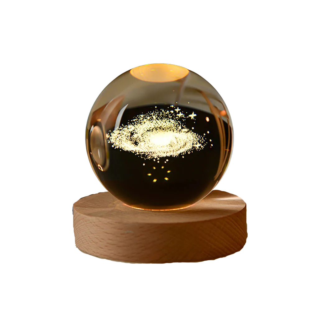 CrystalNova – Crystal ball solar system 3D engraving – Home decoration gift