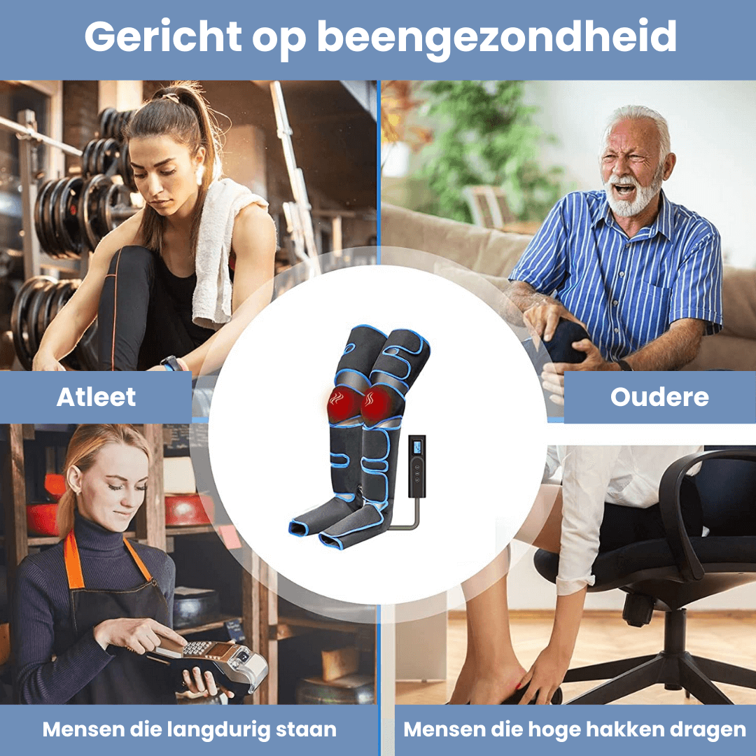 Virelo – 360° luchtdruk-beenmassage met warmte – voor actieve benen