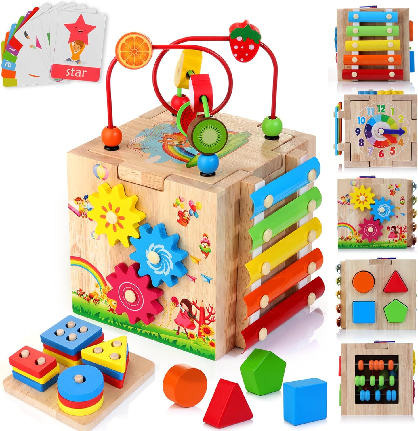 Minivivo 8-in-1 Montessori Kubus – Educatief Speelgoed vanaf 18 Maanden
