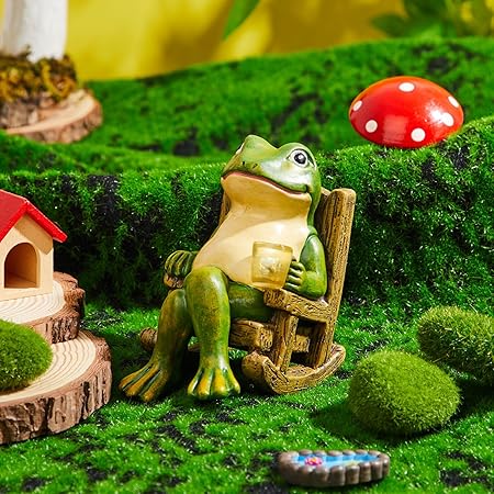 Statue de Grenouille Lumineuse pour Jardin - Décoration Extérieure Magique