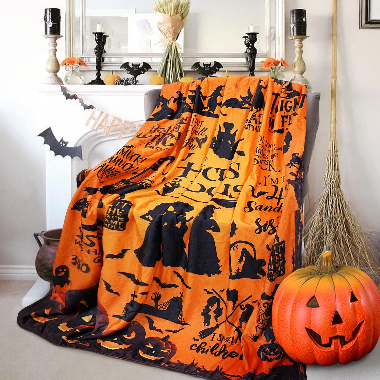 PumpkinDreams – Halloween All-Season Deken – Zacht & Warm Pompoenontwerp