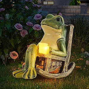 Statue de Grenouille Lumineuse pour Jardin - Décoration Extérieure Magique