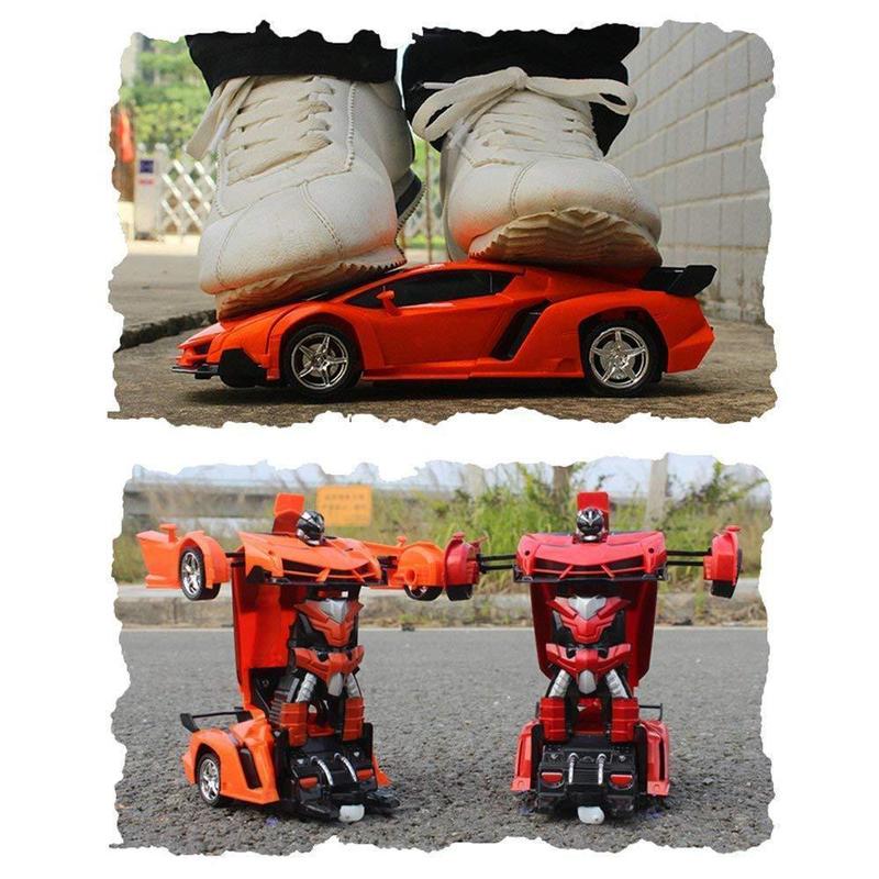 Transformador RC Auto – Coche y Robot 2 en 1 a Control Remoto con Efectos de Luz y Sonido