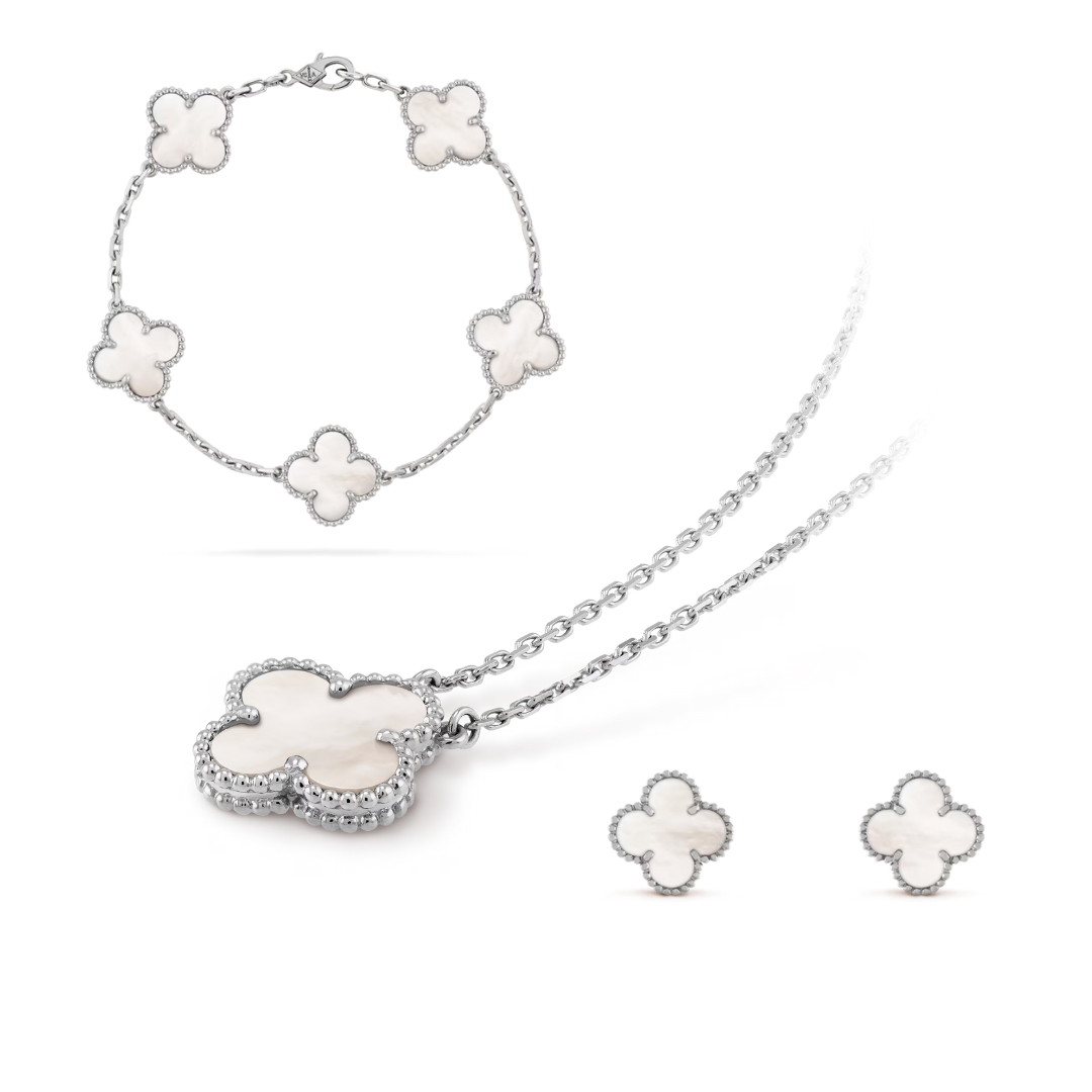 Celeste – Jewelry set silver stainless steel – elegant & hypoallergenic