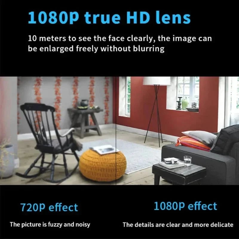 NovaVista WLAN-camera – Draadloze 1080P mini-beveiligingscamera HD