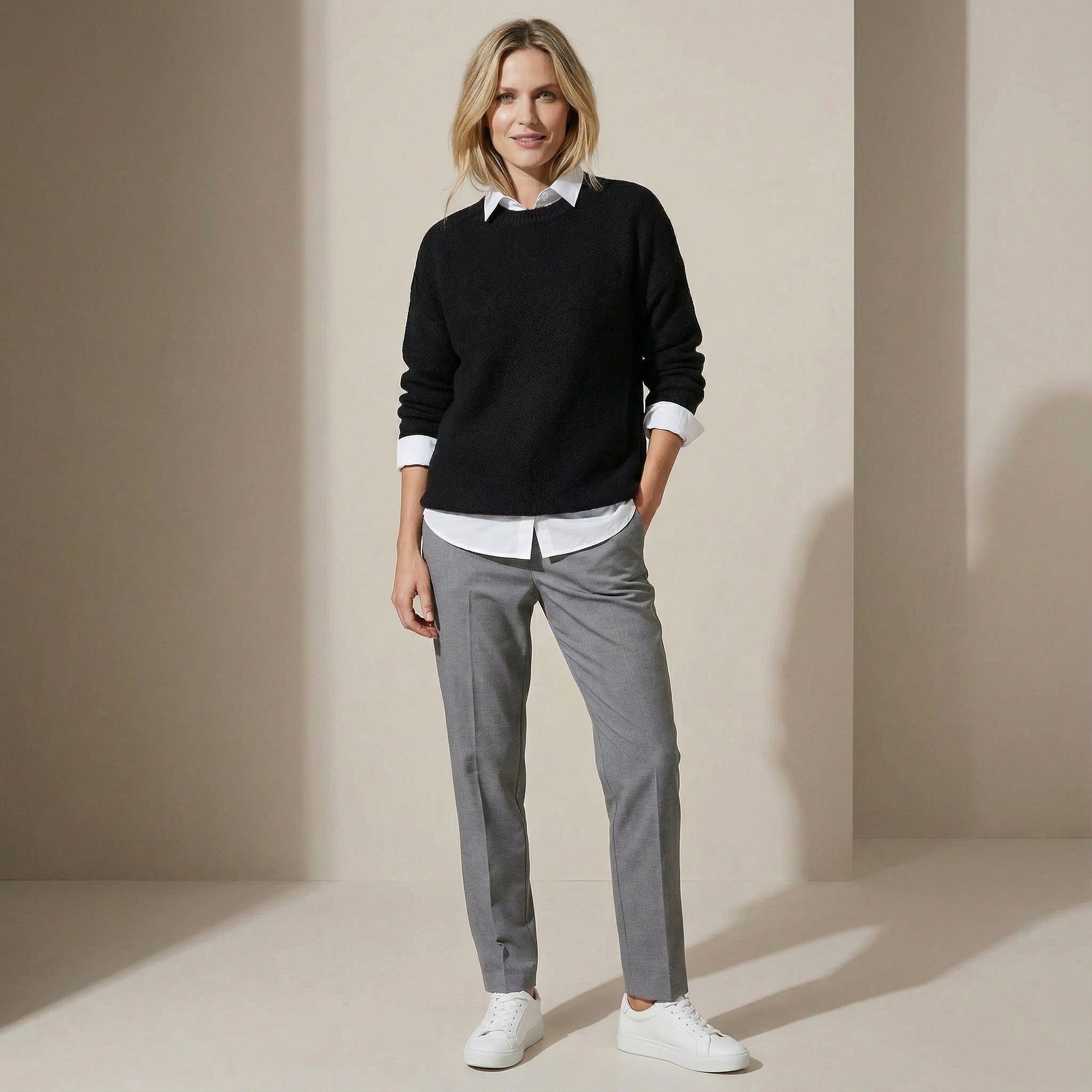 Suéter de cachemira elegante - lujoso, atemporal y moderno