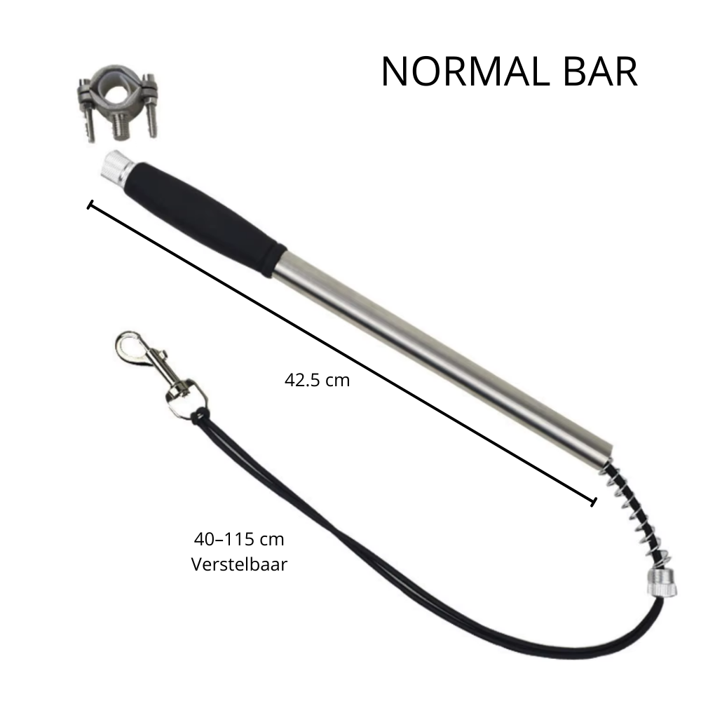 Fietsstang voor Hond – Stevige Bike Handle met Schokdemping en Riem