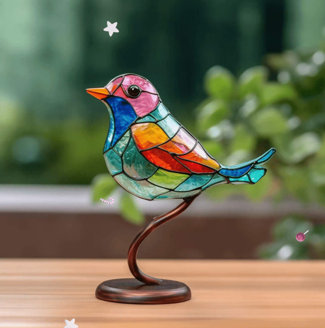 VivaBirds | Ervaar hoe deze glas-in-lood vogels je ruimte vullen met levendige kleuren