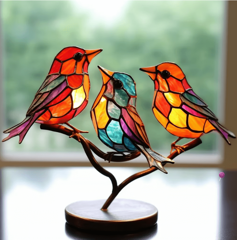 VivaBirds | Ervaar hoe deze glas-in-lood vogels je ruimte vullen met levendige kleuren