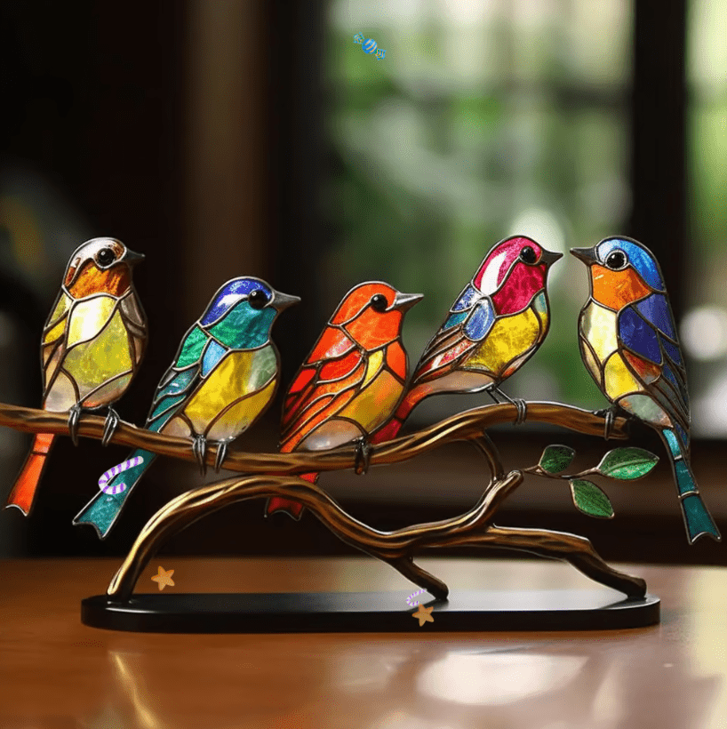 VivaBirds | Ervaar hoe deze glas-in-lood vogels je ruimte vullen met levendige kleuren